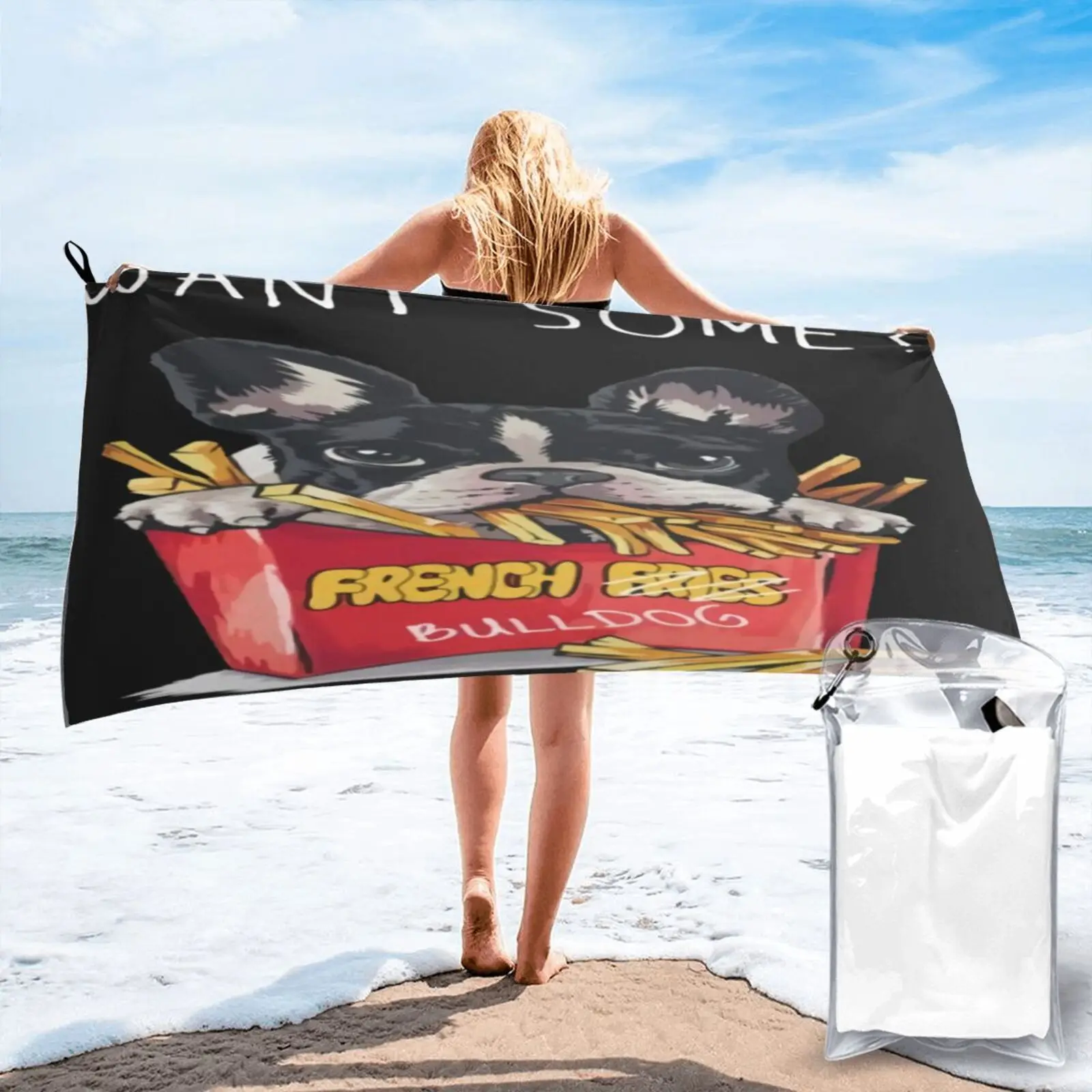 

1Tee Want Some French Fries Or Beach Towel Bathrobe Female Hand Towels Kitchen Towels Hand Towel Towel For Kitchen Bath Towels