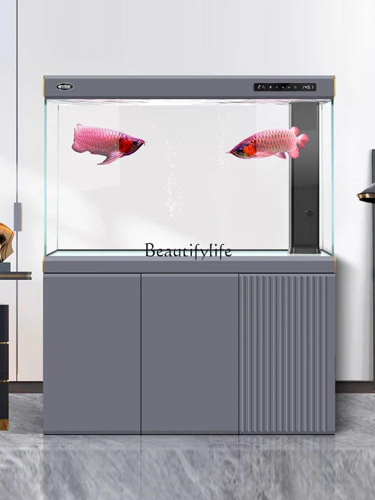 Жилая комната 2024 новый супер белый стеклянный большой аквариум для дома