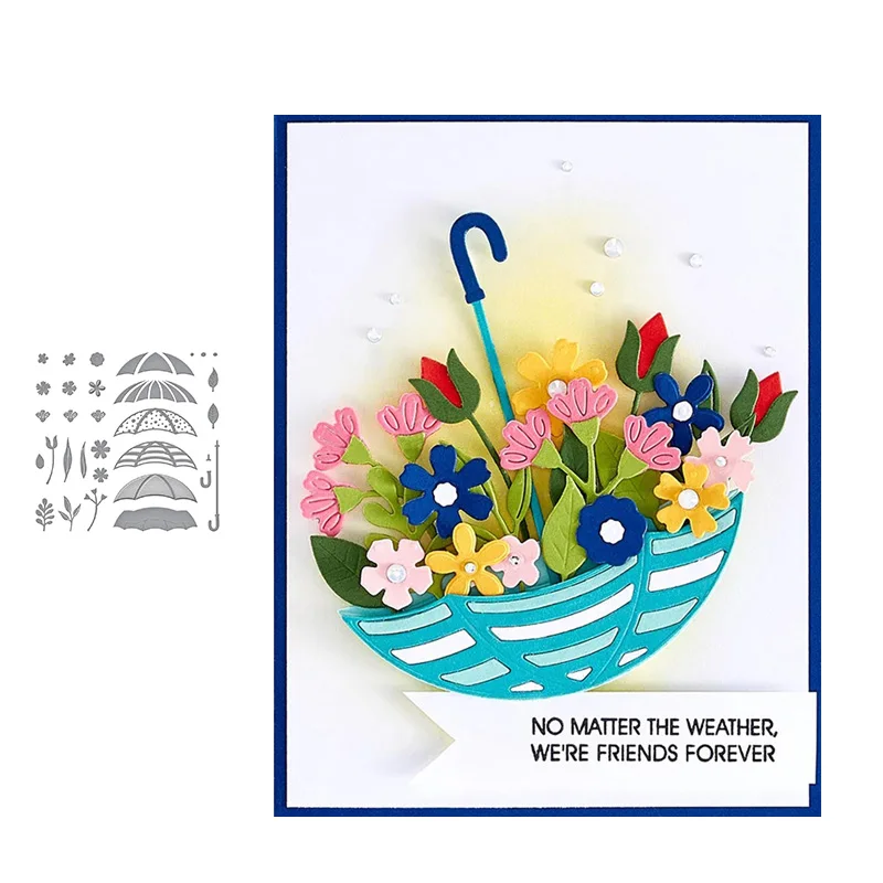 

Flowers Umbrella Mold Craft Embossing Stencil for Scrapbooking Frame Handmade Tools Album Model Punch Blade Decoration Template
