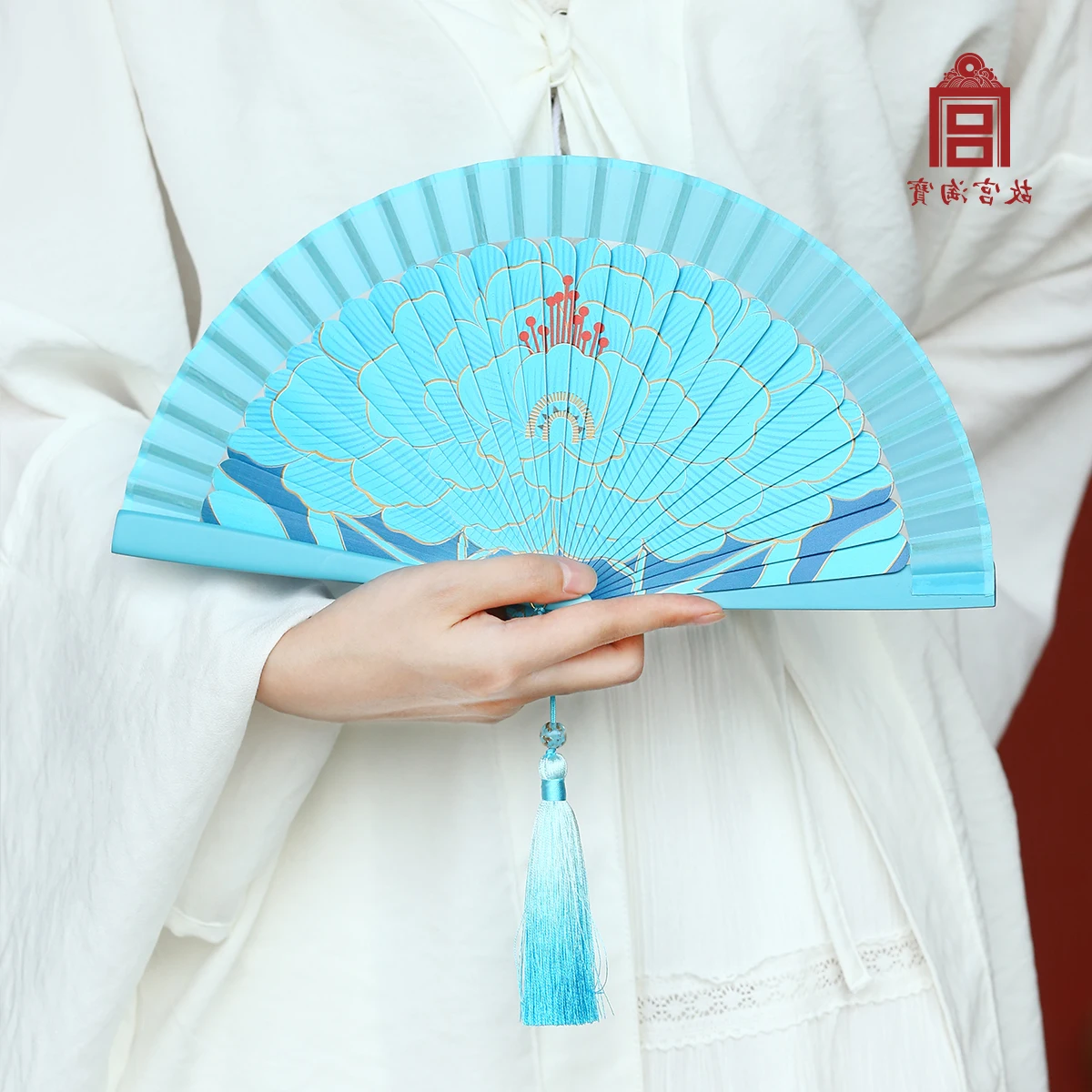 

Ancient Tian-Tsui Clothing Female Folding Fan Chinese Style