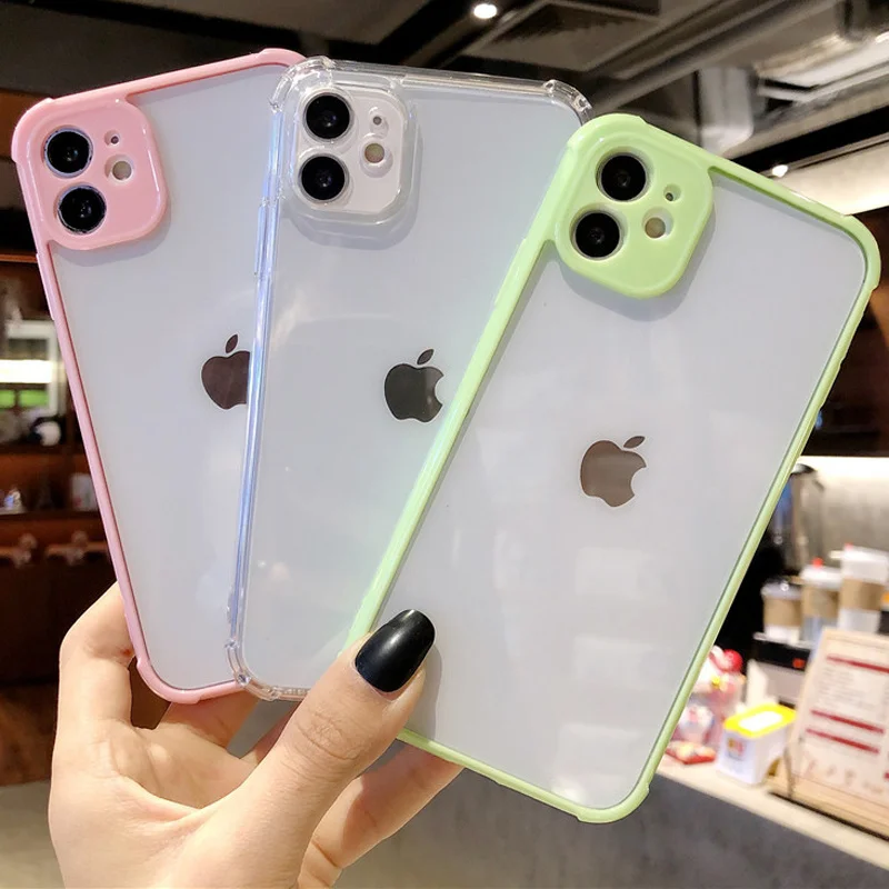 

Ударопрочный чехол для телефона moskado с рамкой карамельного цвета для iPhone 12 Mini 11 Pro Max X XR XS Max 7 8 7Plus, жесткие чехлы для телефона из поликарбоната