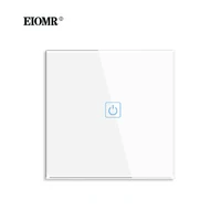 eiomr eu touch switch crystal glass panel wall lamp light switch 123 gang ac 100 240v waterproof sensor switches interruptor