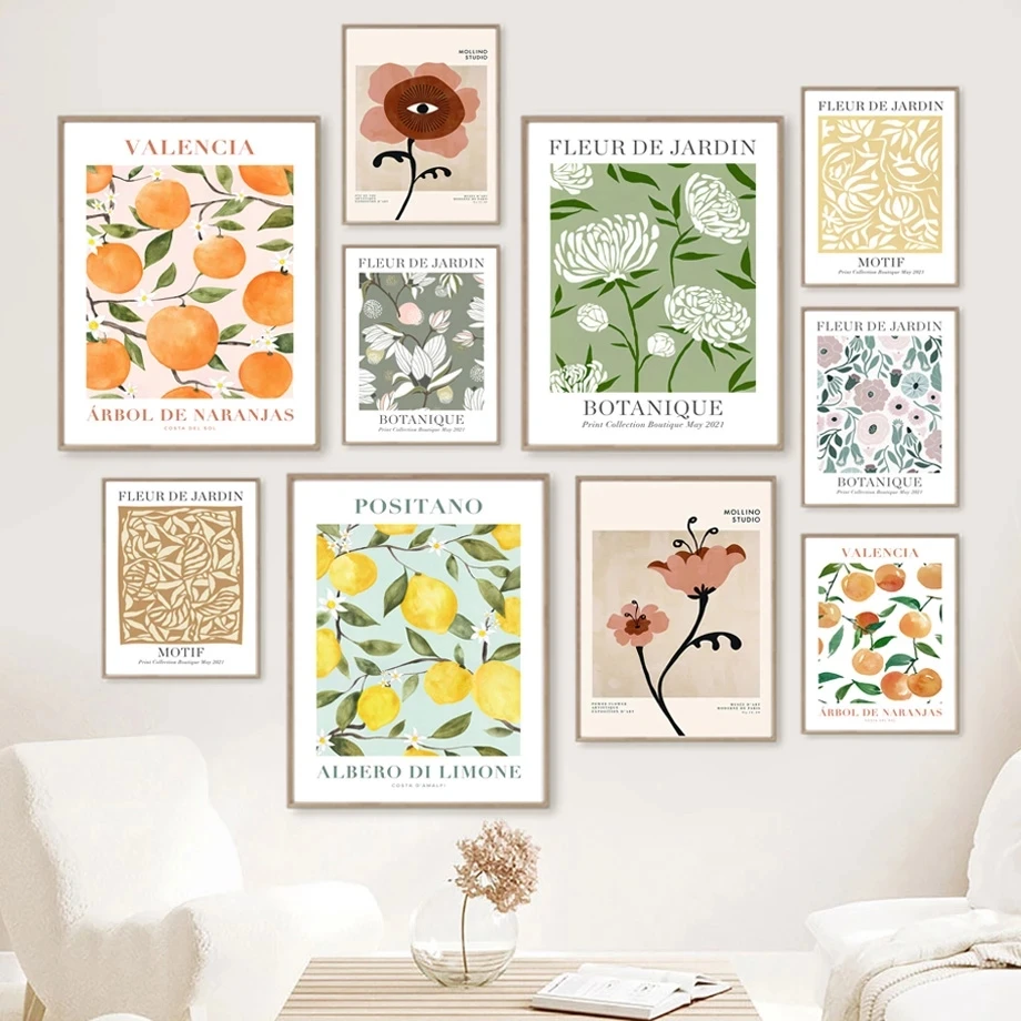 

Canvas Hd Prints Pictures Lemon Flower Wall Artwork Abstract Painting Home Decor Modular Eye Plant Posters Living Room No Frame