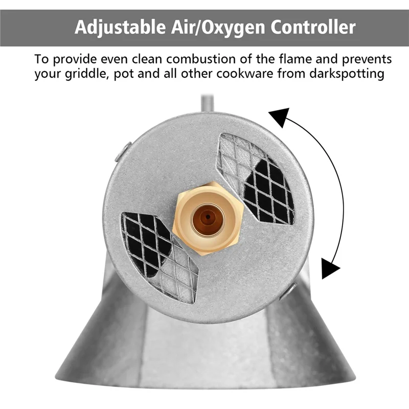 

High Pressure Propane Cast-Iron Round Burner Head, Propane Burner Head with Orifice Brass Fitting