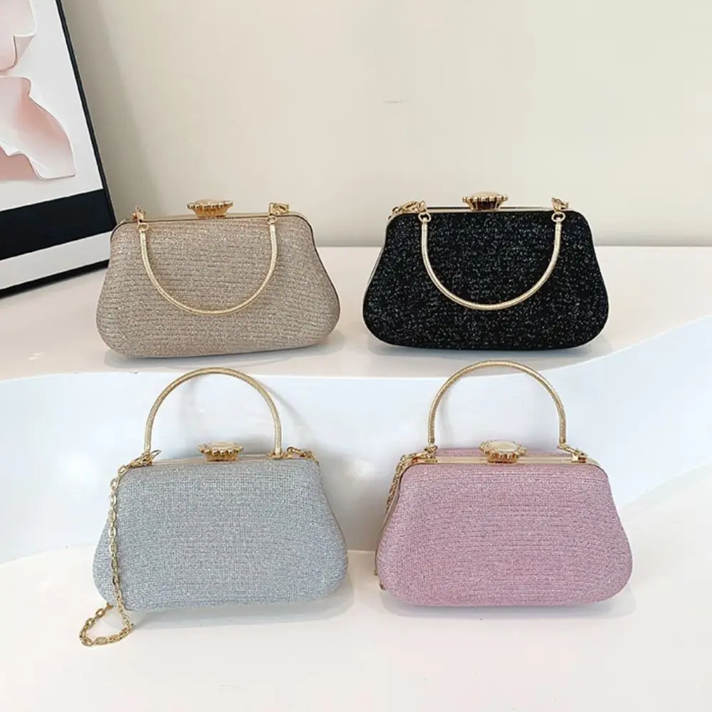 Элегантная блестящая вечерняя банкетная сумка наручная коробка со стразами на