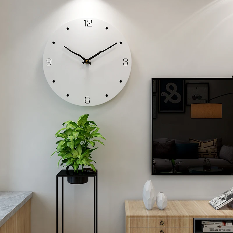 

Metal Art Wall Clock Modern Design Aesthetic White Silent Digital Wall Clock Bedroom Reloj Pared Home Decor for Living Room