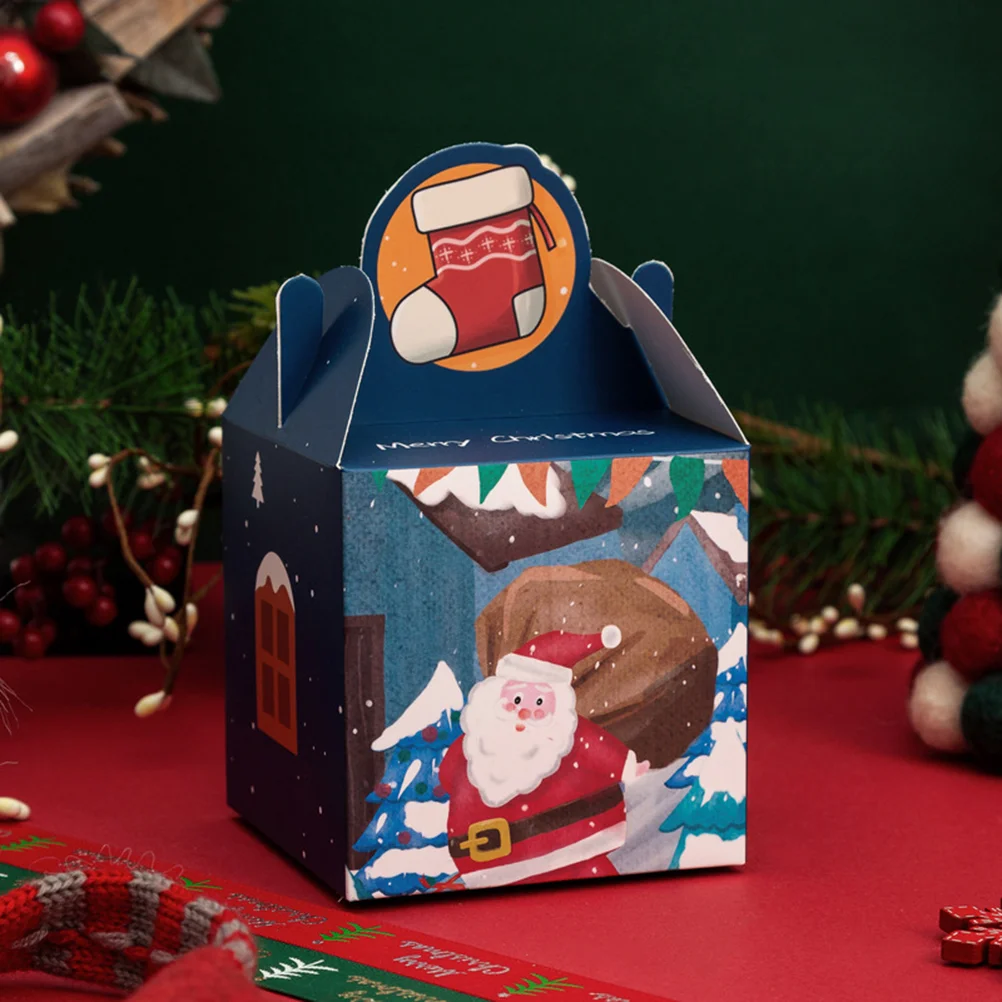 24 шт. рождественские подарочные коробки канун Рождества квадратный держатель