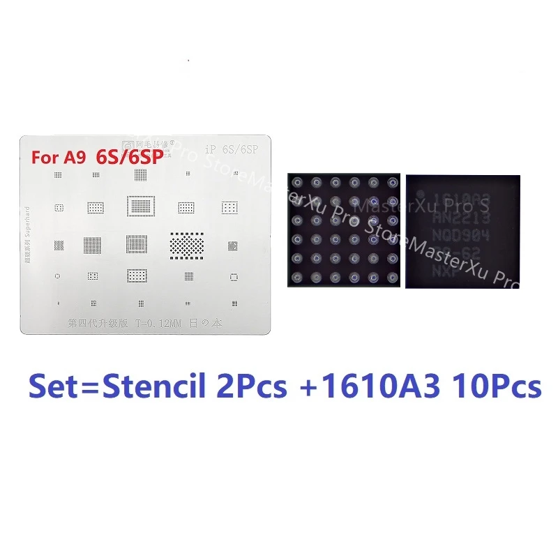 10pcs Amaoe BGA Stencil Kits for iPhone 7 6S 6 Pro A10 Chip 1610A3 610A3B ICs Reballing EMMC U2 Tristar Face ID Wifi NFC Balls |