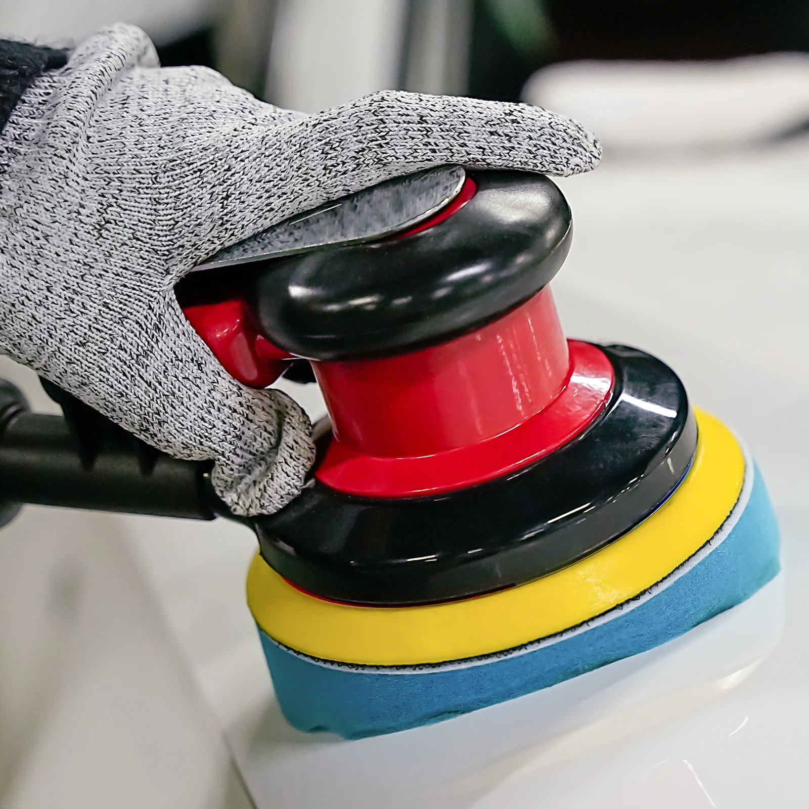 NuoDunco 5/6 дюймов воздушно-десантный полировальный станок вакуумный эксцентриковый