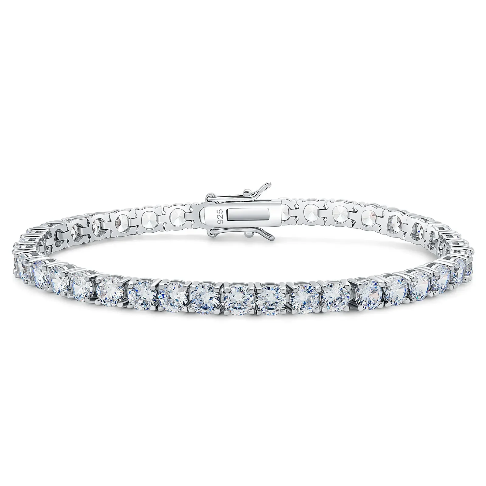 Браслет TKJ из серебра 925 пробы с фианитами 2-4 мм