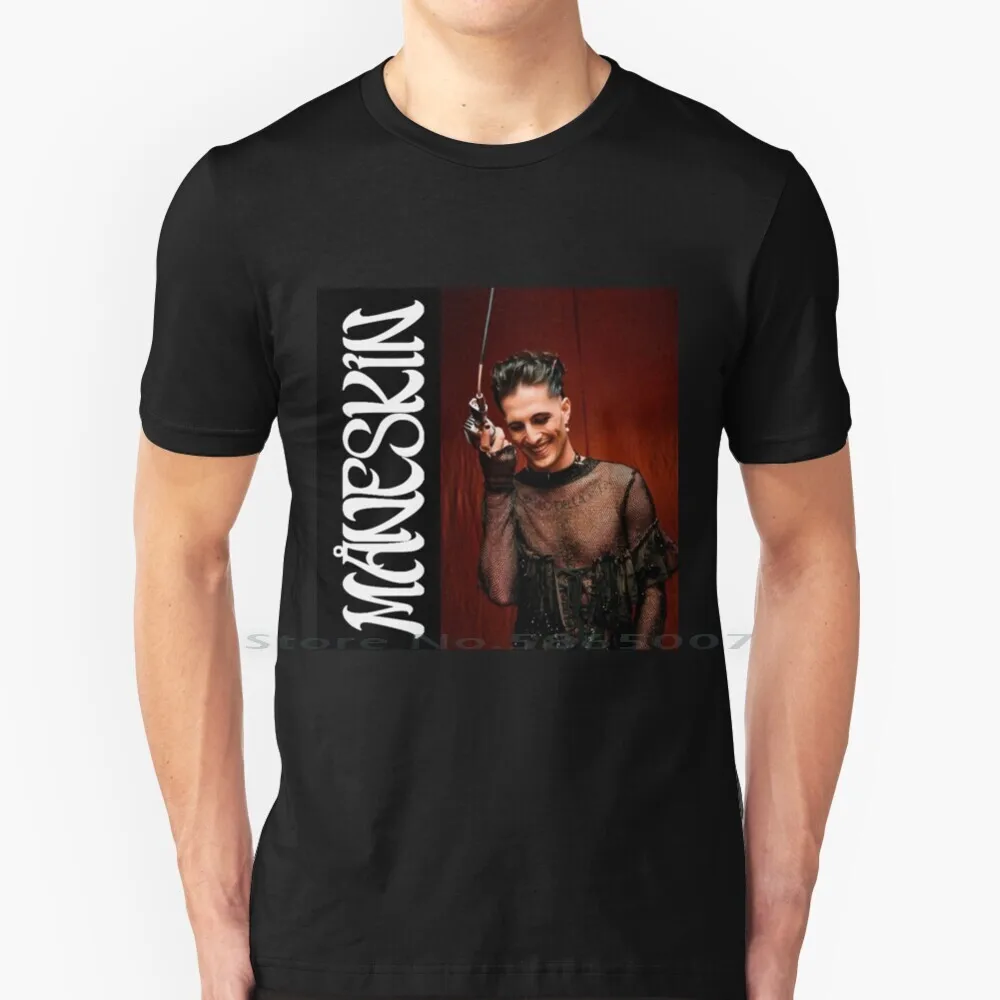 

Футболка Damiano David Maneskin, 100% хлопок, повязка Maneskin, Италия, Дамиано Maneskin Damiano David Maneskin, большой размер 6xl, футболка в подарок