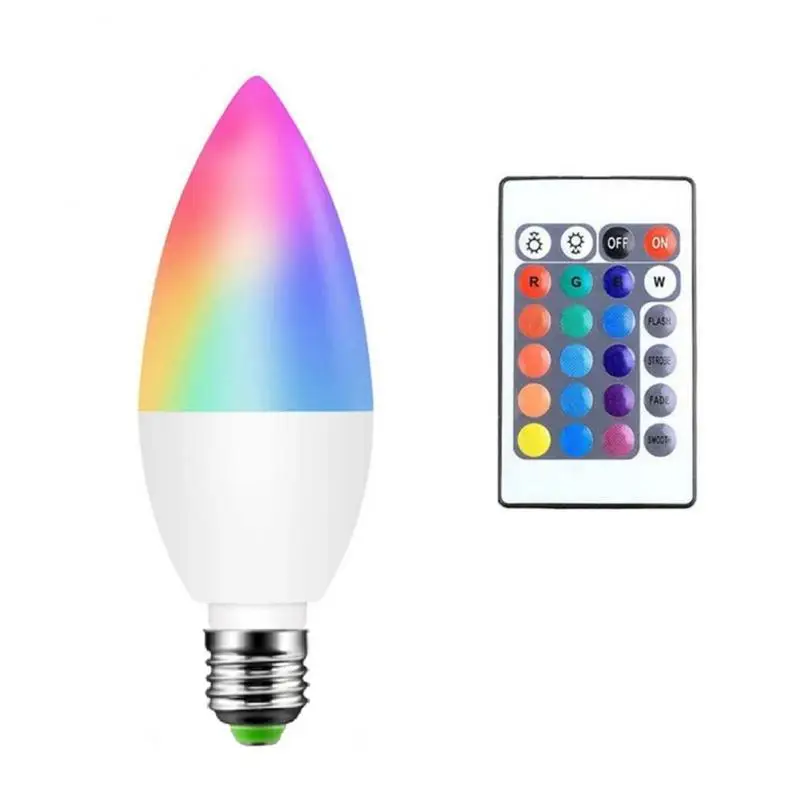 WiFi Smart Light Bulb E12/E14/E26/E27/B22 LED RGB Lamp 4W 7W IR Remote Control Led Candle Light Bulbs Dimmable Lamps Home Decor
