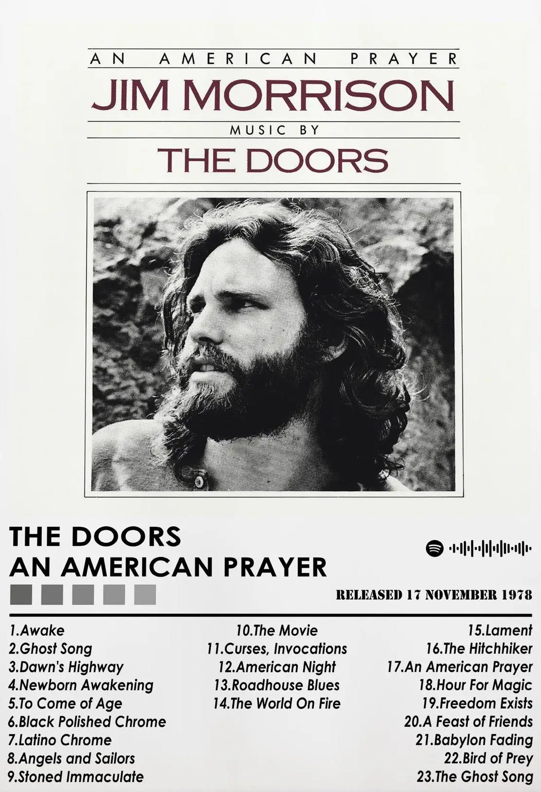 Плакаты The Doors LA Woman печать на холсте
