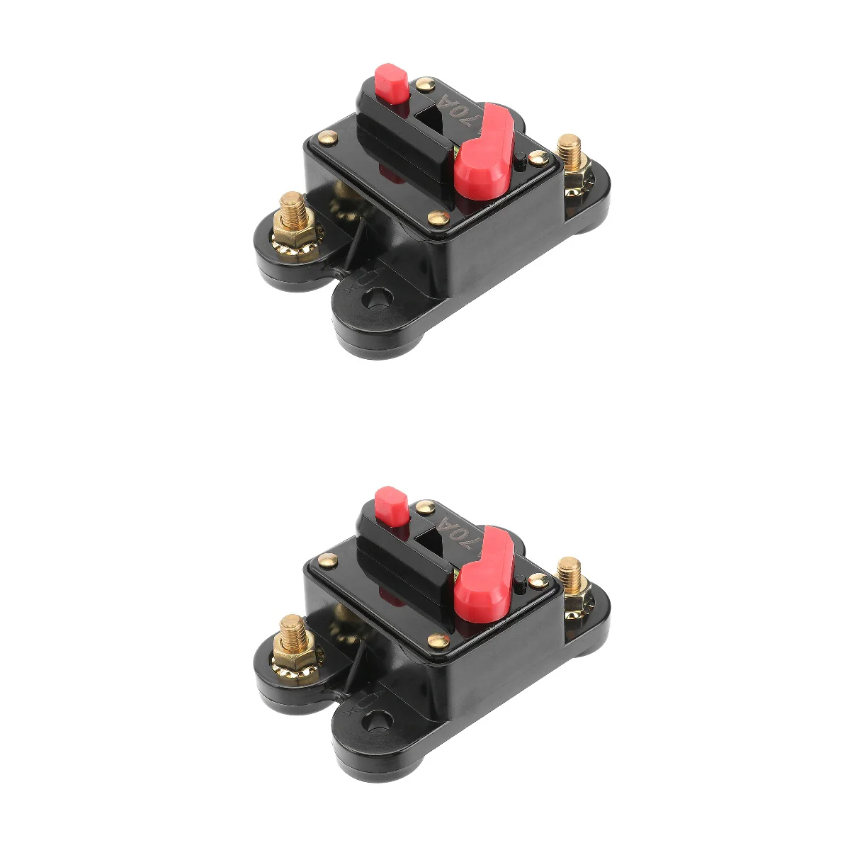 

2pcs 70 Amp Circuit Breaker Trolling Motor Auto Car Marine Boat Bike Stereo Audio Terminal Inline Fuse Inverter with Manual