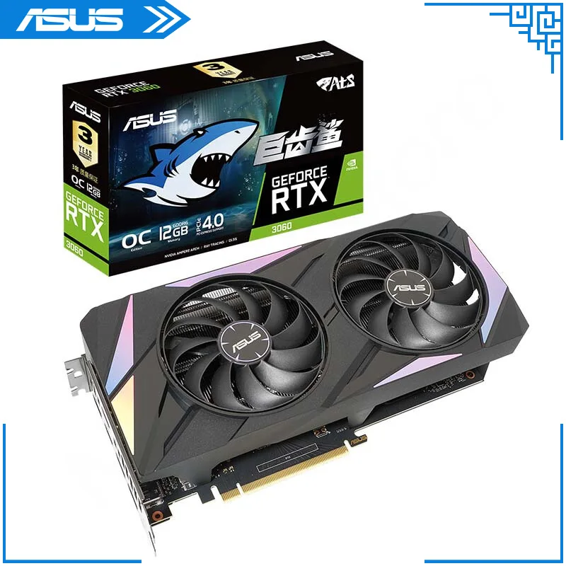 

ASUS ATS RTX3060-O12G-GAMING GeForce RTX™Видеокарта GDDR6 OC Edition 3060 года, 12 Гб