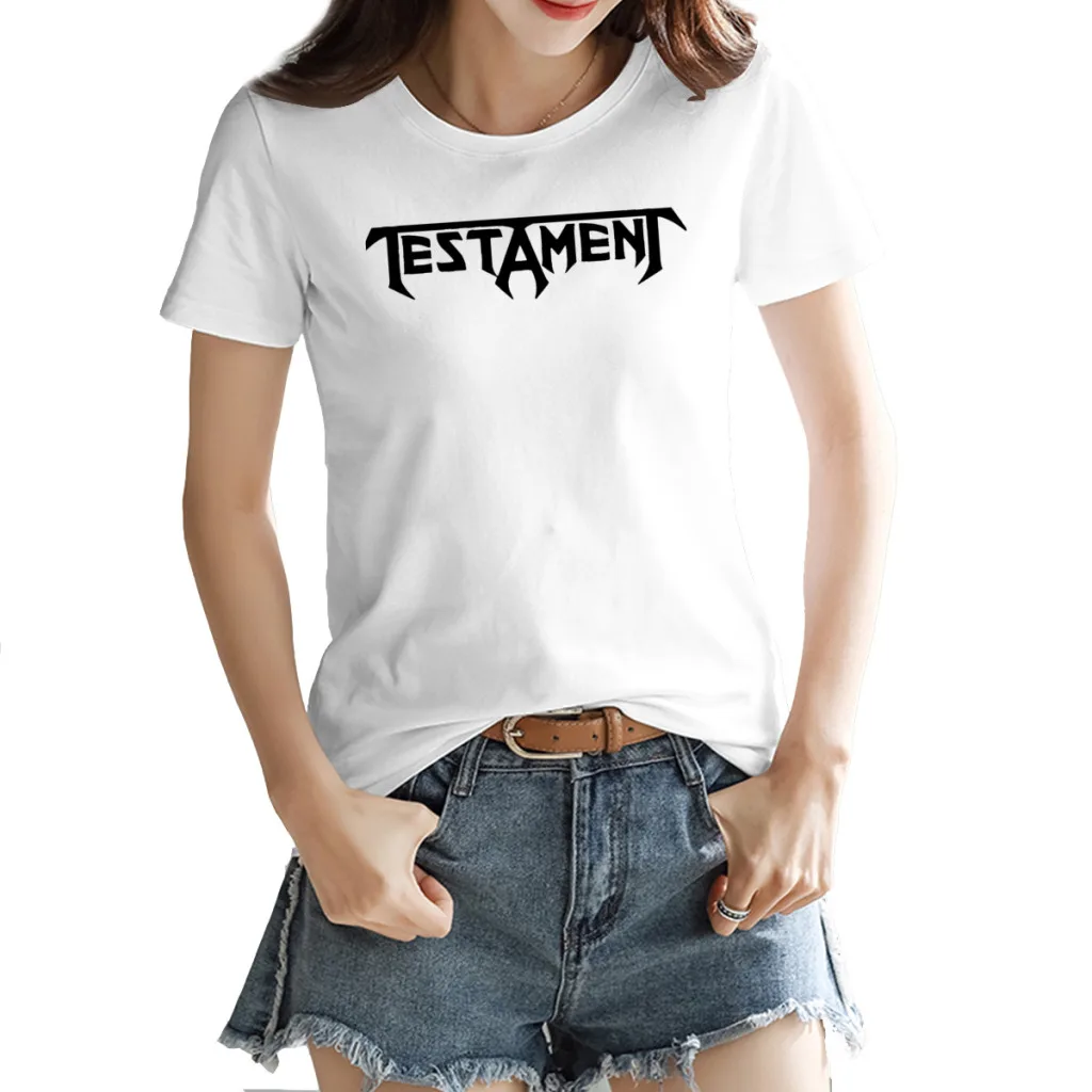 

Funny Graphic Testaments Crewneck T-shirt White Humor Graphic HarajukuTees Tops European Size