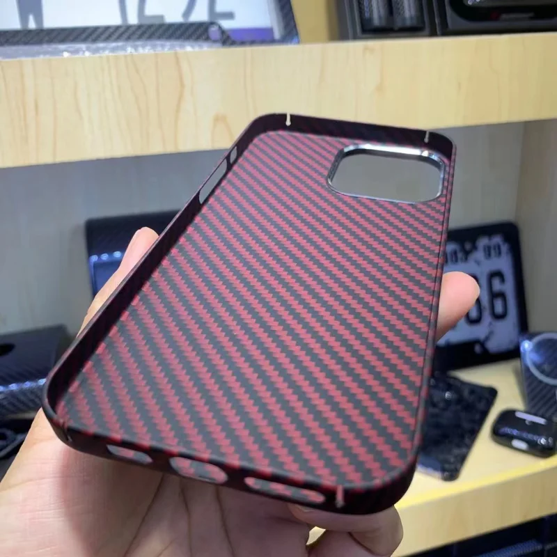 Carbon Fiber Case for IPhone 13 Mini 13Pro Max 13 Case Aramid Fiber Lens Metal Ring Phone Protective Cover for IPhone 13 Pro