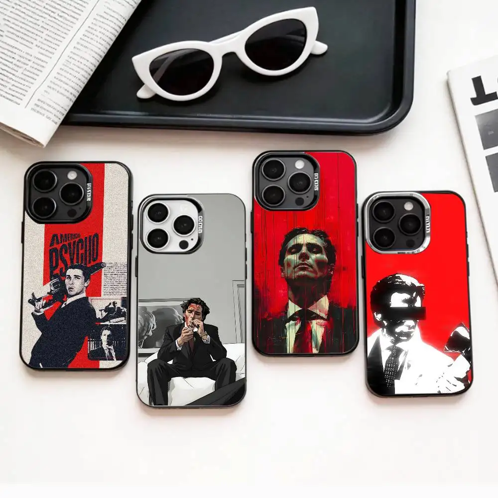 Фото Чехол для телефона H-Horror A-American Psycho для iPhone 17, 16, 15, 14, 13, 12, 11 Plus, Pro Max, цветной, с серебряным покрытием внутри №1