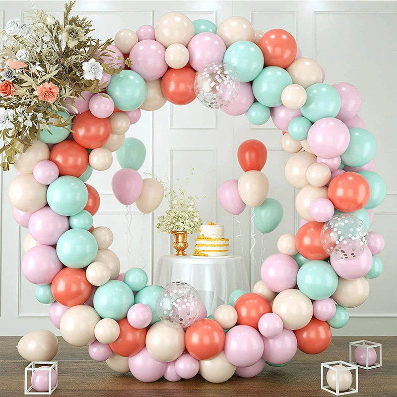 

Tiffany Coral Red Balloon Arch Garland Kit With Silver Confetti Ballon Set Kid Baby Shower Birthday Party Supplies Wedding Decor