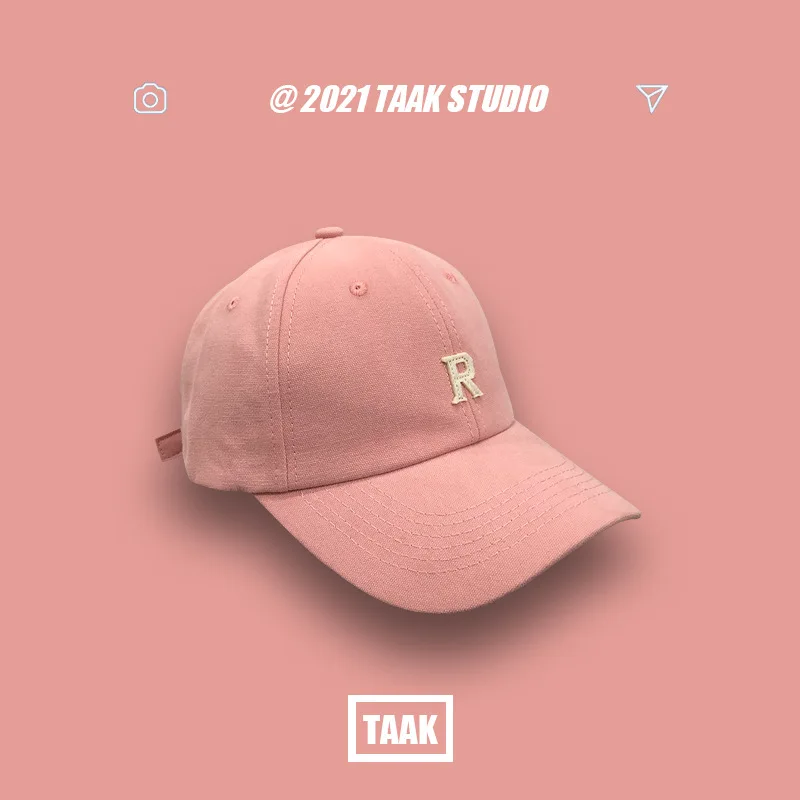 

Unisex Letter R Embroidered Cotton Baseball Cap Spring Autumn Fashion Outdoor Sport Women Cap Hip Hop Snapback Hat