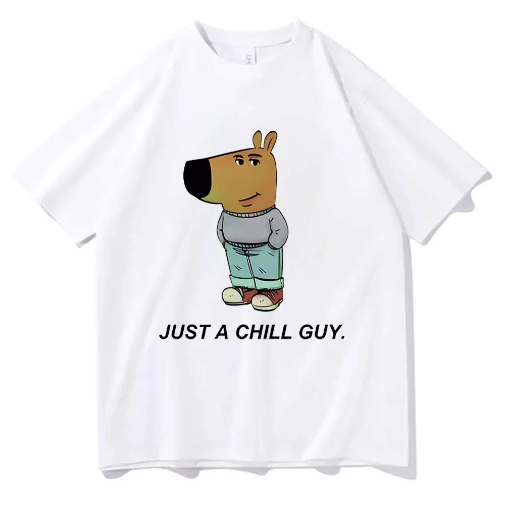 Chill Guy High Quality Cotton top designer harajuku graphic men Tee y2k 2000s man clothes