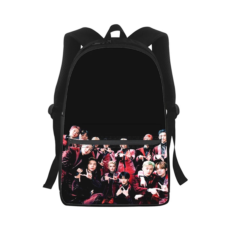 NCT Men Women Backpack 3D Print Fashion Student School Bag Laptop Backpack Kids Travel Shoulder Bag