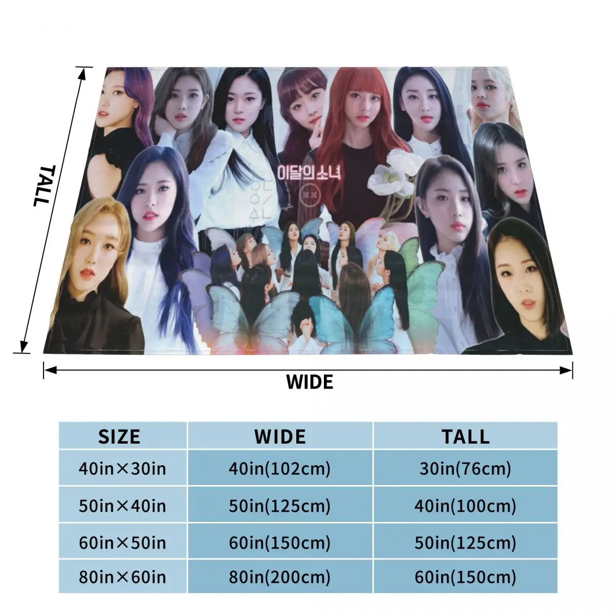 L-Loona Корейский Kpop одеяло для девочек флисовое всесезонное многофункциональное