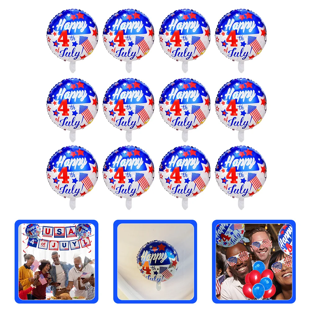 

50 Pcs Independence Day Balloons Party Decorative Balloons Celebration Balloons