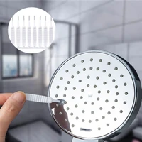 20pcs shower nozzle cleaning brush nylon anti clogging shower head white small cleaning brush for home kitchen toilet phone hole