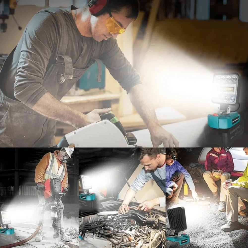 PATUOPRO 180° ° Беспроводные ручные светодиодные рабочие фонари 53 светодиодов