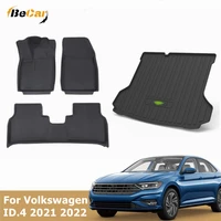 3d car floor liner mats for volkswagen id 4 2021 2022 xpe id4 all weather protection dustproof waterproof tpe rear trunk mat