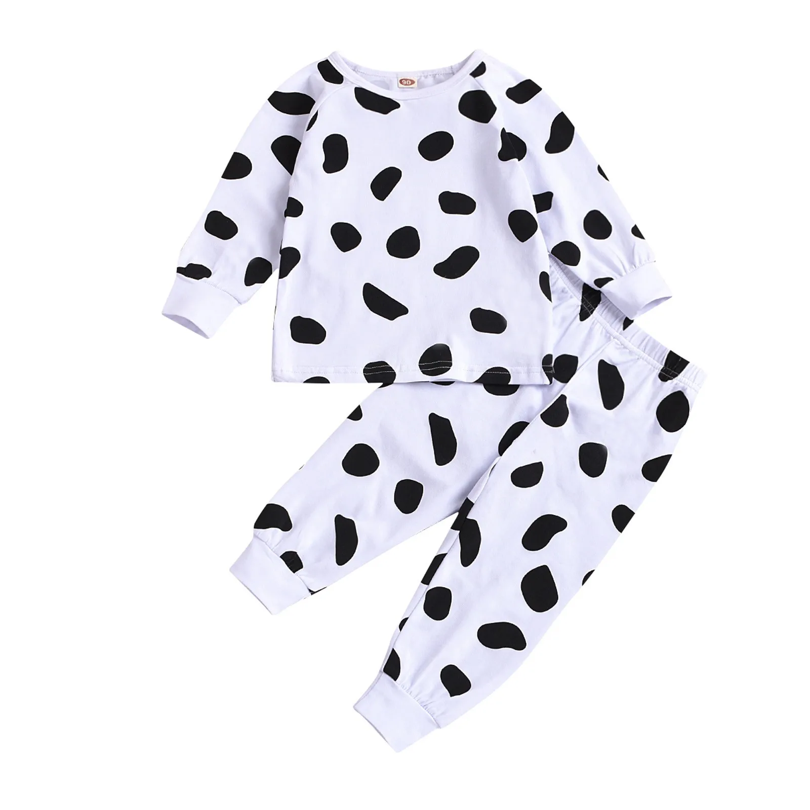 

Long Sweatshirt Set Fall Winter Pullover Pattern Cows Jogger Sleeve Mom And Born Matching Outfits Born Clothes for Girls