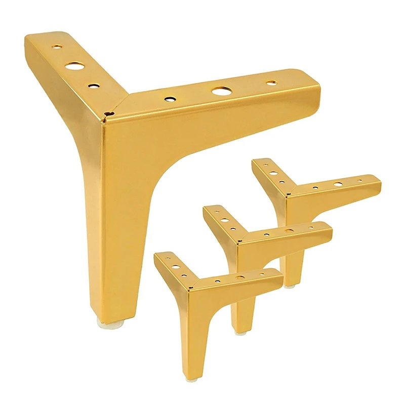

Set of 4 Triple-cornered Furniture Legs 5 Inch Modern steel Sofa Legs for Cabinet Table Cupboard Couch Sofa