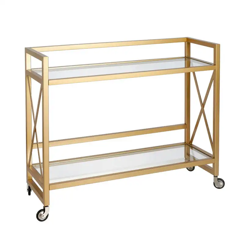 

Metal Cart with Glass