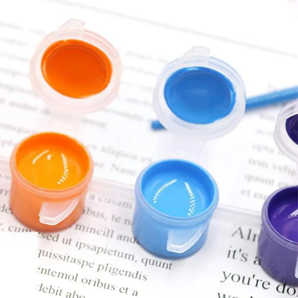 

5pcs 6 Joint 3ml Pigment Container Box Empty Paint Plastic Crafts Tool Drawing Watercolor Strips Box Palette Pod Arts Stora N0m0