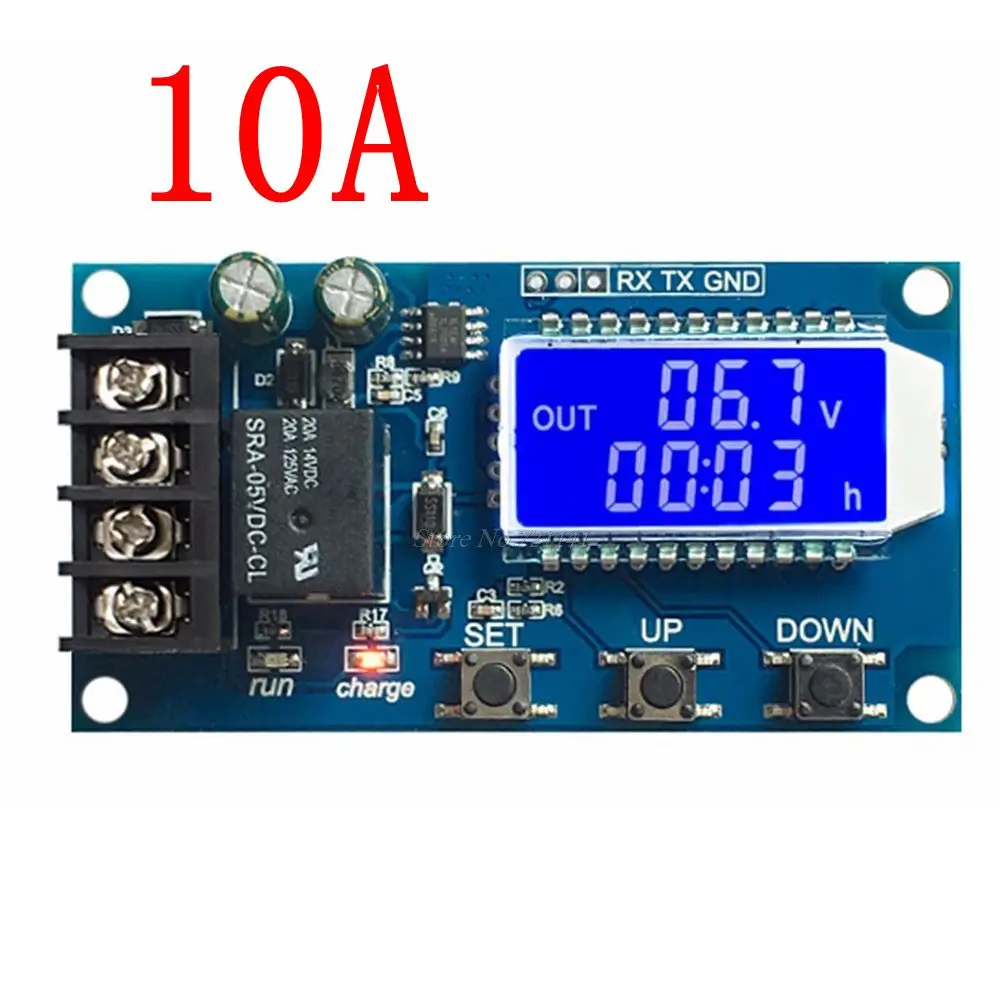 

DC 6-60v 10A LCD Solar Battery Charge Controller Protection Board XY-L10A Charger Time Switch 12v 24v 36v 48v Battery Capacity