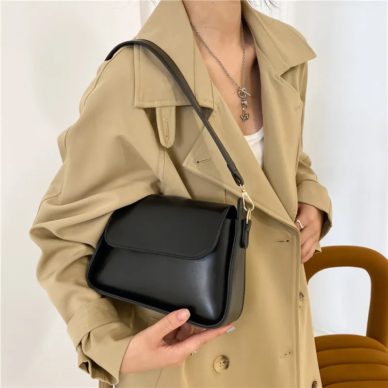 

Роскошные сумки через плечо для женщин, однотонная сумка на ремне из искусственной кожи, модный клатч, маленькая сумочка-тоут для женщин