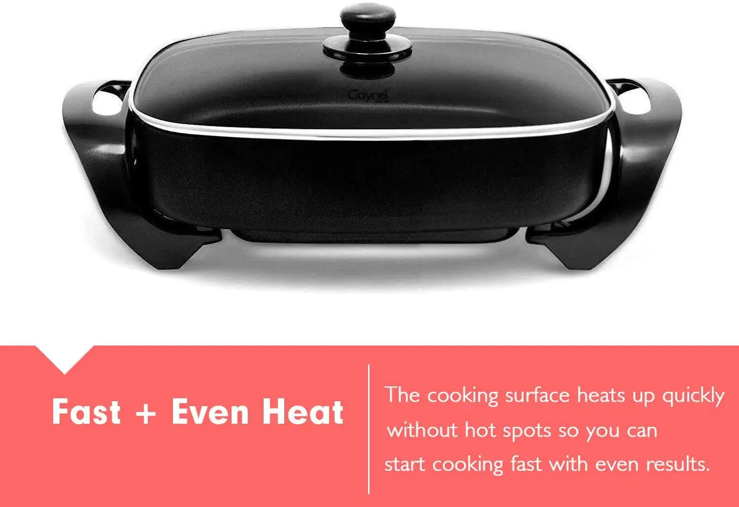 

12 inch Nonstick Electric Skillet with Glass Lid