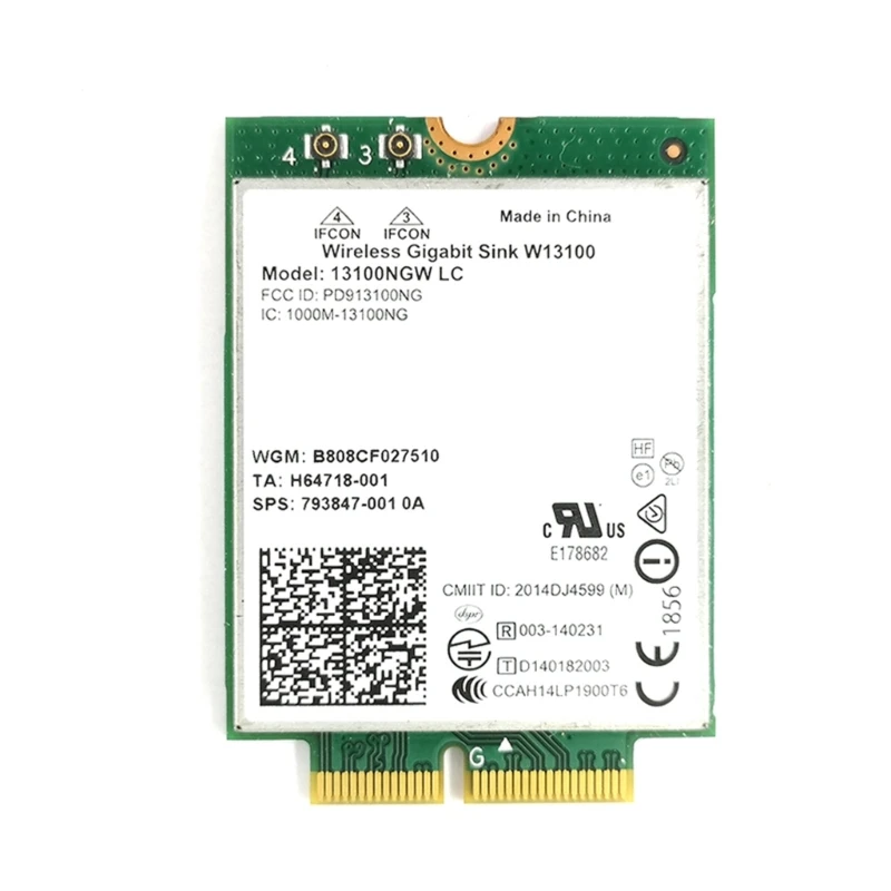 

Wireless Connector Card W13100 13100NGW GigabitSink Wireless NetworkCard BT4