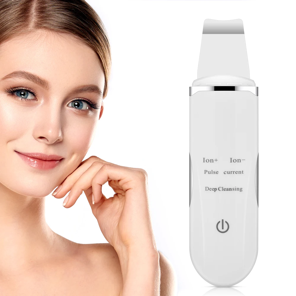 

Ultrasonic Skin Scrubber Peeling Shovel Ion Acne Blackhead Remover Deep Cleaning Machine face Lifting Facial Massager Skin Care