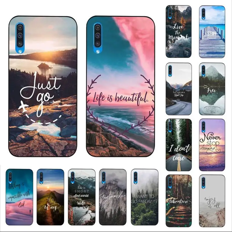 

Travel Forest Mountain Sea Beach Phone Case for Samsung A51 01 50 71 21S 70 31 40 30 10 20 S E 11 91 A7 A8 2018