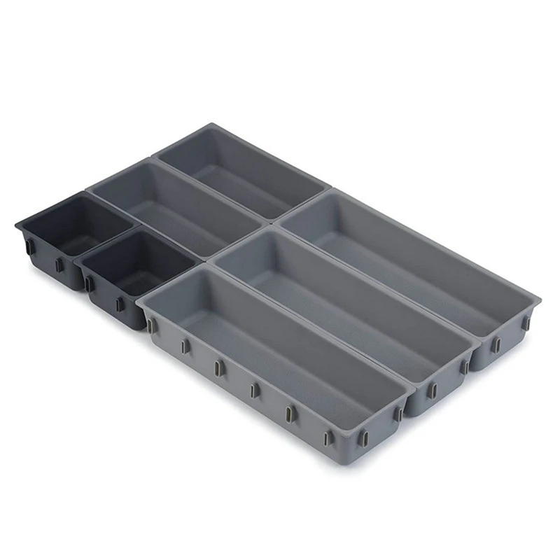 

AU -Cutlery Tray Organizer Box in Drawer Kitchen Utensil Organizer Separation Finishing Shelf Tableware Storage Box