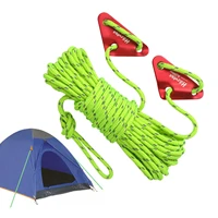 reflective camping rope outdoor reflective utility rope with adjusters for camping tents tent tarp canopy lightweight tent tie