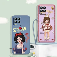princess snow white alice phone case for oppo realme q3s q5i 50a 50i c21y c11 gt neo3 neo2 9 9i 8 8i 7 pro plus liquid rope