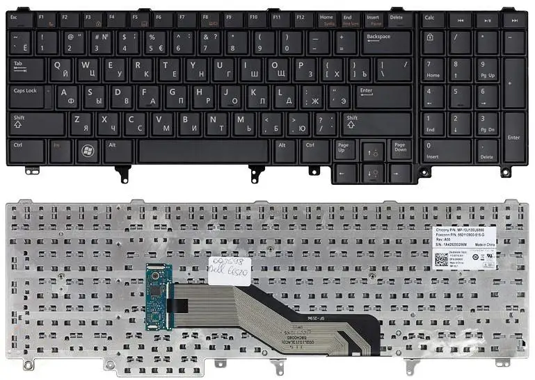 Клавиатура для Dell 0F1CN4 русская черная без стика|Клавиатуры замены| |