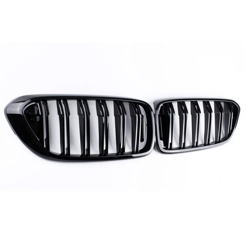 Двухлинейная яркая черная Трехцветная решетка радиатора из углеродного волокна