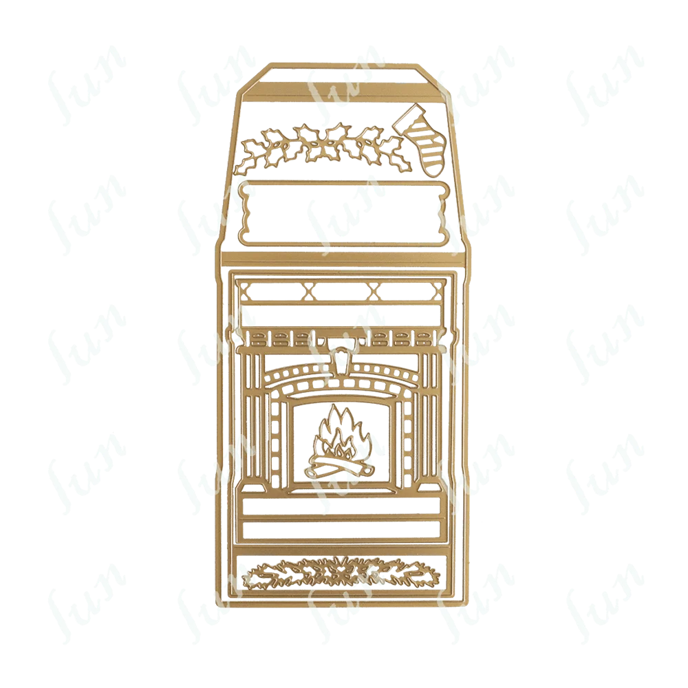 

Christmas Day Holiday Hearth Metal Cutting Dies for Diy Scrapbooking Album Paper Card Embossed Template Stencil Mold Handmade