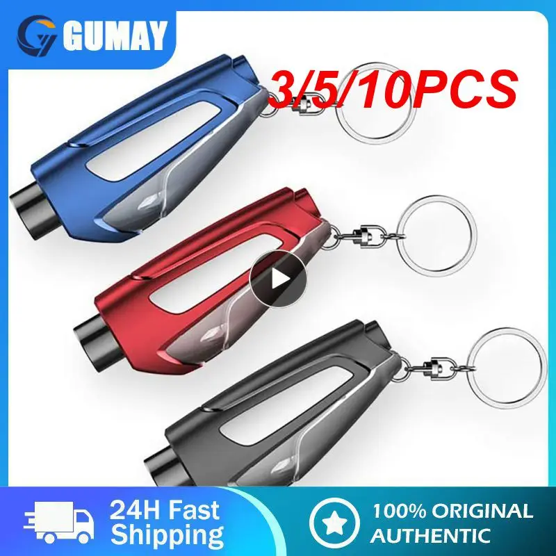 

3/5/10PCS Seat Belt Cutter Keychain Universal Mini Car Window Breaker Multifunctional Portable Lifesaving Escape Rescue Tool