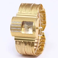 creativity 2022 fashion luxury ladies wrist watches top brand gold steel strap waterproof womens bracelet watch zegarek damski