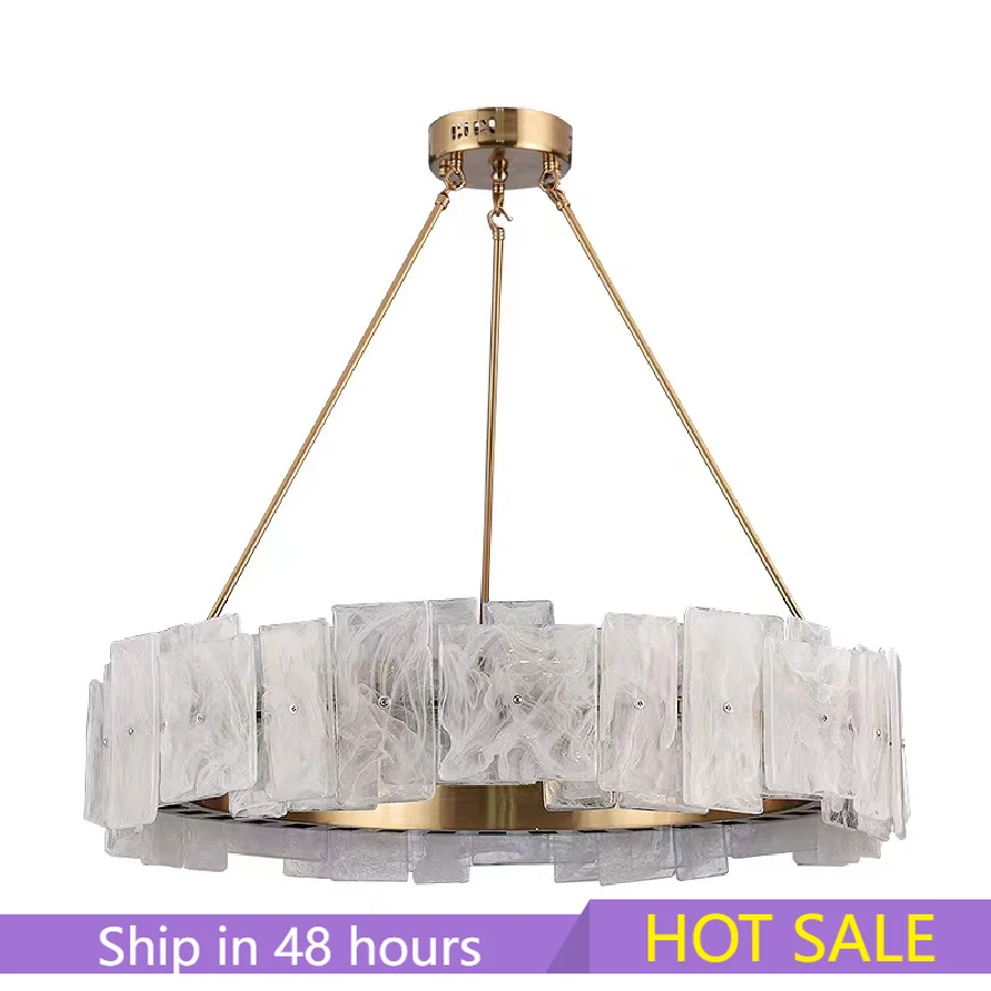 

Postmodern Cloud Glass Chandelier Luxury Creative Pendant Lamp For Living Room Bedroom Restaurant Loft Copper Hanging Light New
